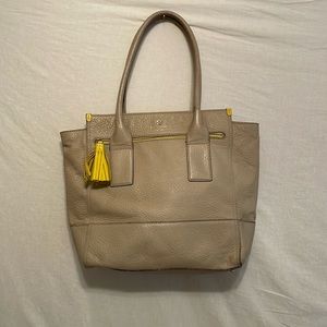 Kate Spade Cream Southport Avenue Linda Cowhide Large Hand Bag